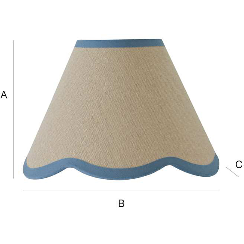 ValueLights Florie Mini Scallop Blue Trim Shade Image 7