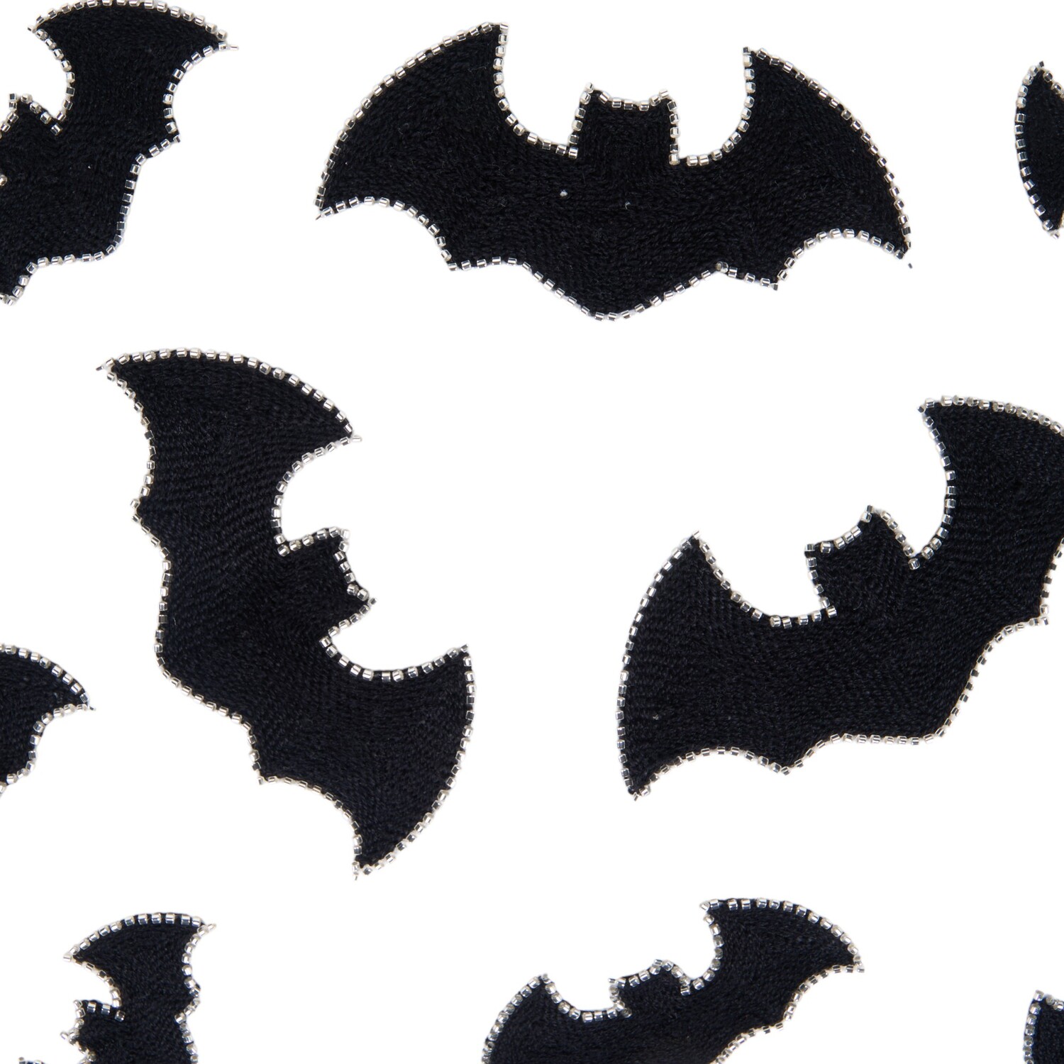 3D Bats Cushion White and Black Image 3