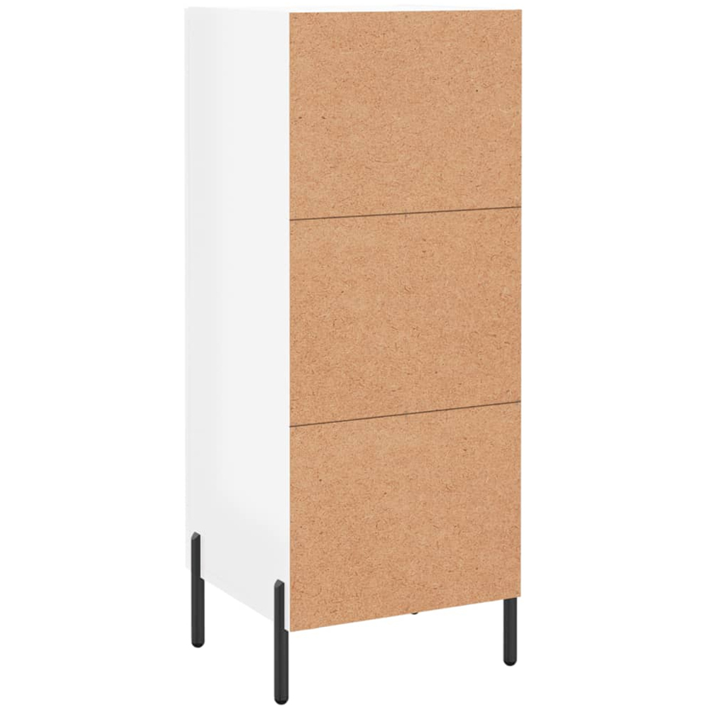 vidaXL Single Door High Gloss White Narrow Sideboard Image 8