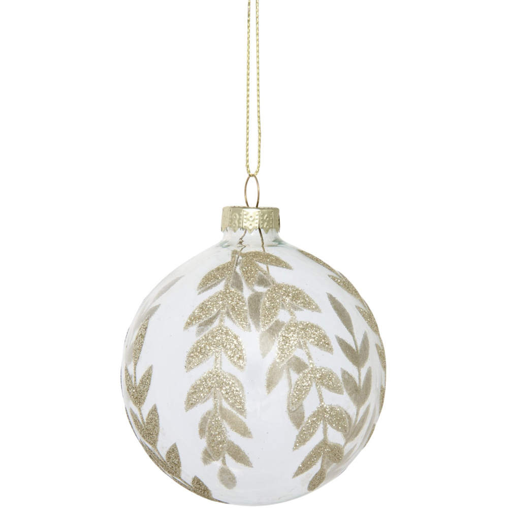 Clear Leaf Design Assorted Bauble - Clear Image 3