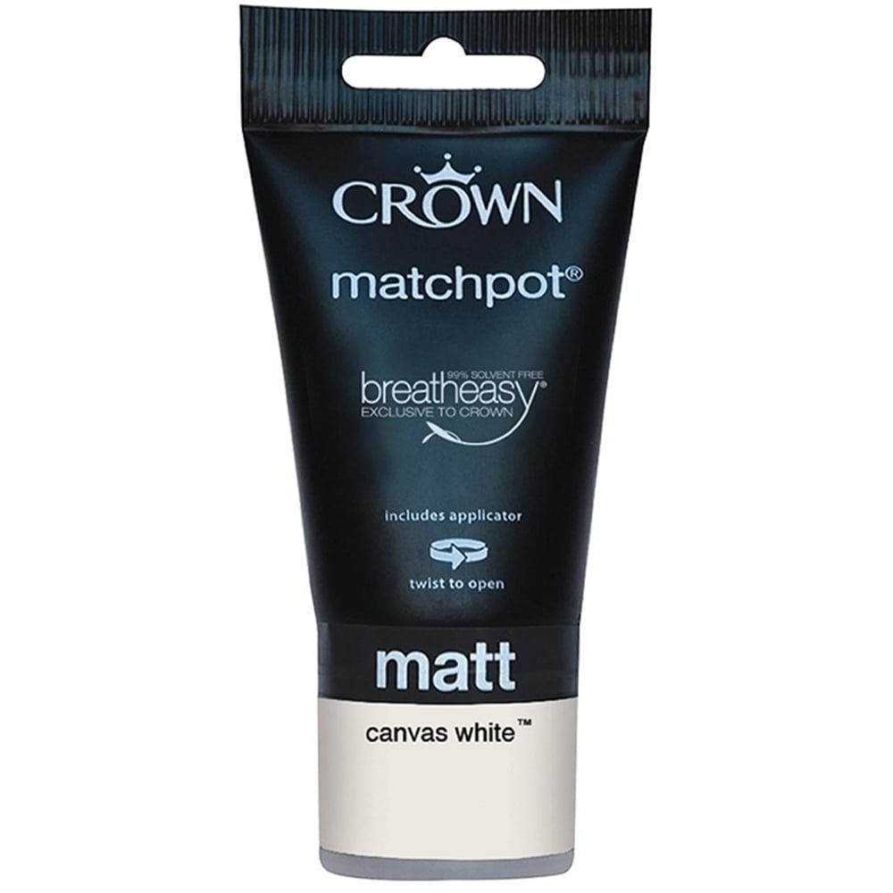 Crown Canvas White Matt Breatheasy Tester Pot 75ml Image