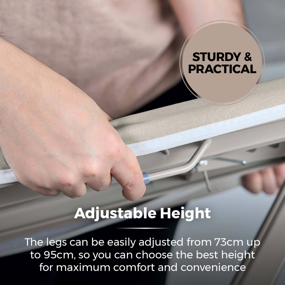 Tower Eclipse Plus Latte Height Adjustable Large Ironing Board Image 4