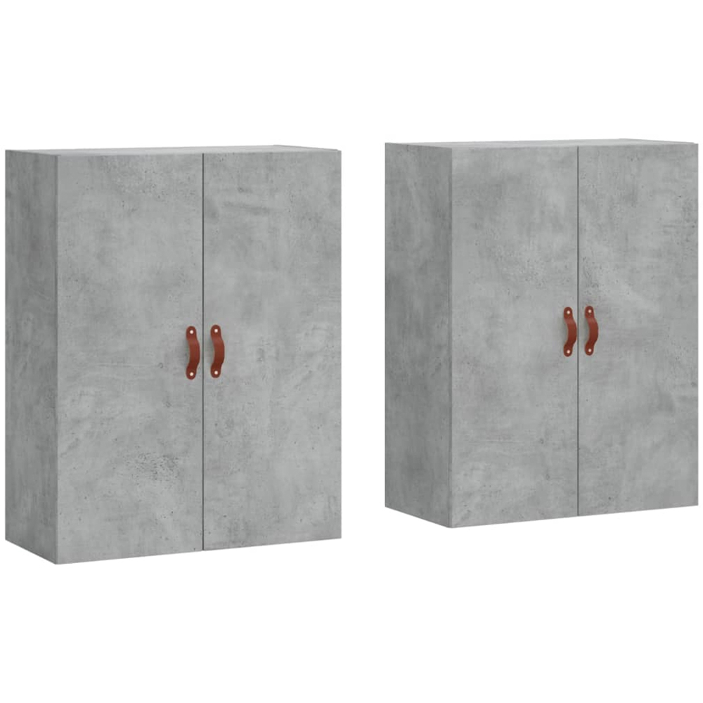 vidaXL 2 Door Concrete Grey Wall Mounted Cabinet Set of 2 Image 2