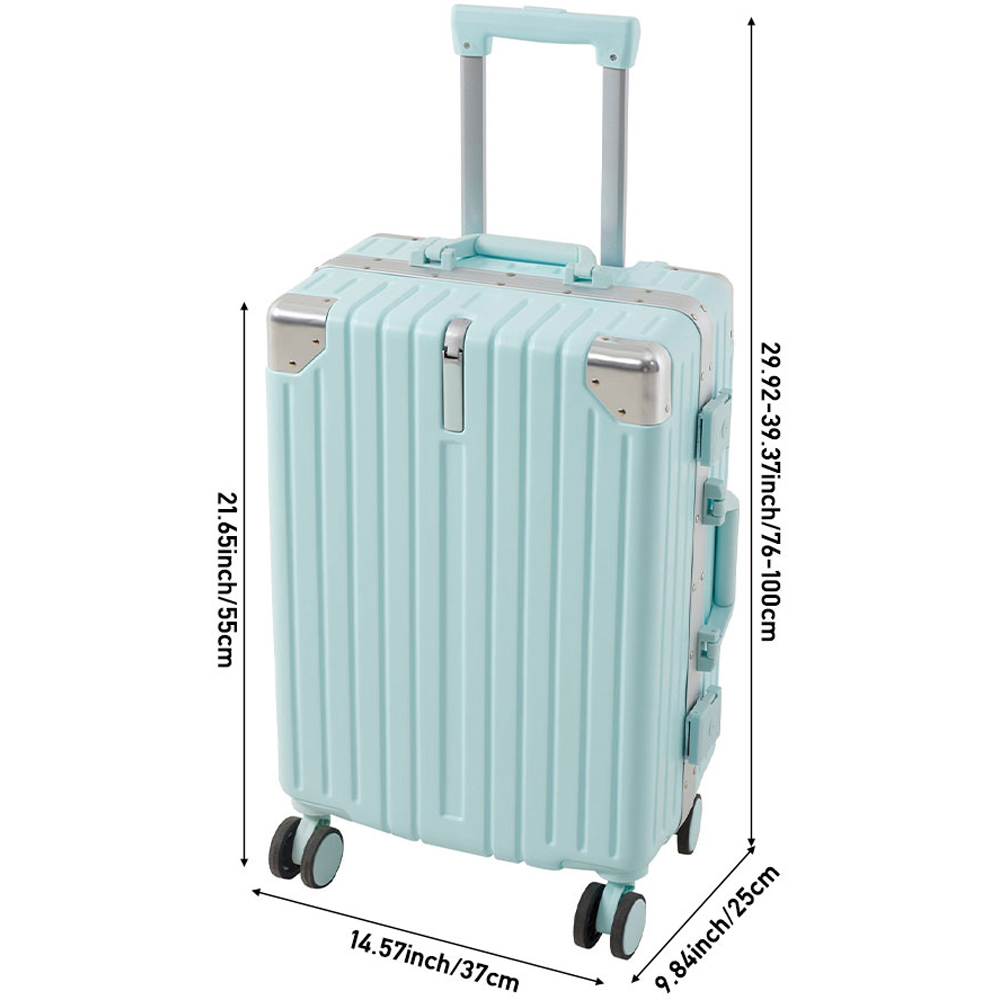 H&O Direct 20 inch Blue Carry On Hard Shell Luggage Suitcase Image 6