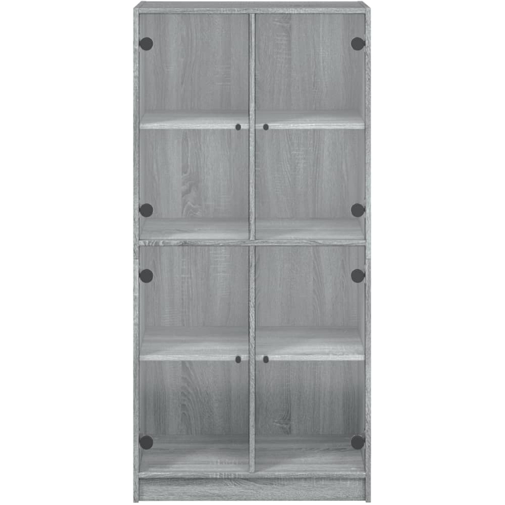 vidaXL 4 Glass Door Grey Sonoma Highboard Image 7
