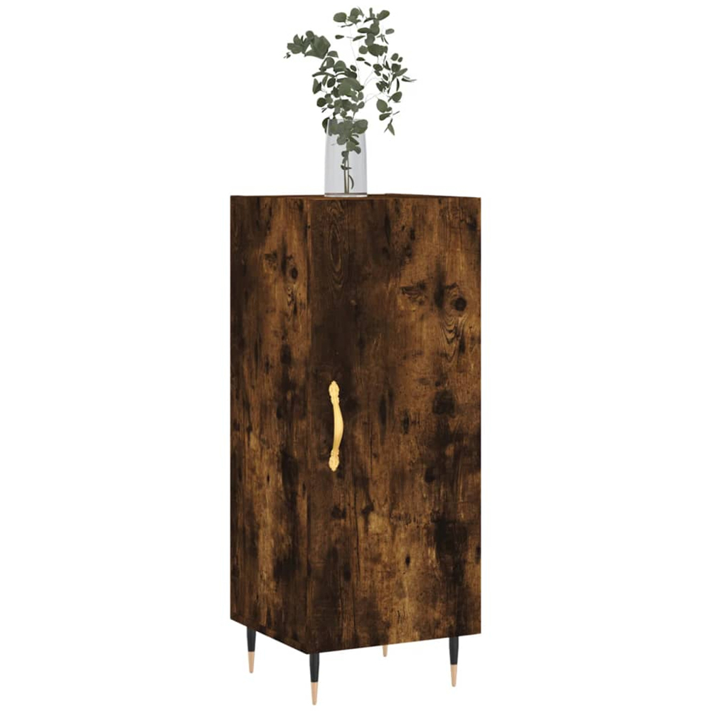 vidaXL Single Door Smoked Oak Sideboard Image 2