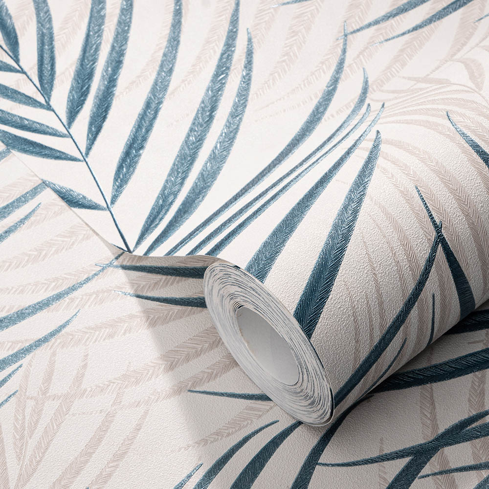Erismann Modern Palm Leaves Green Vinyl Wallpaper Image 2