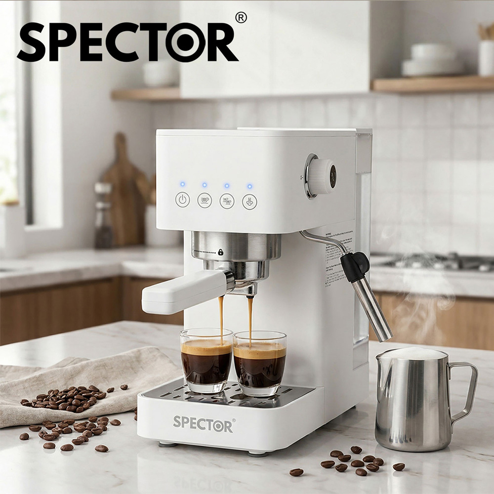 Spector COFF1006-WH-UK 20 Bar Coffee Machine Maker 1350W Image 8