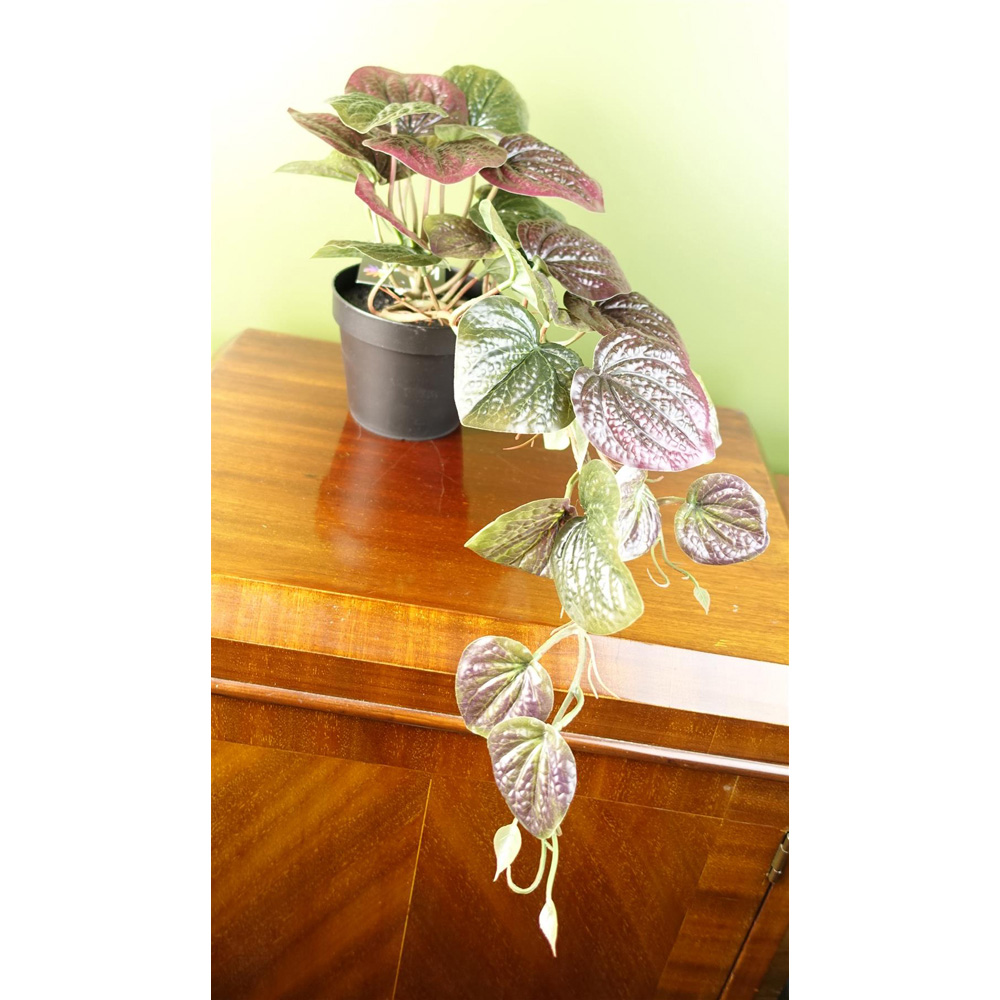 Leaf Trailing Purple Pothos Artificial Plant in Pot 35cm Image 5