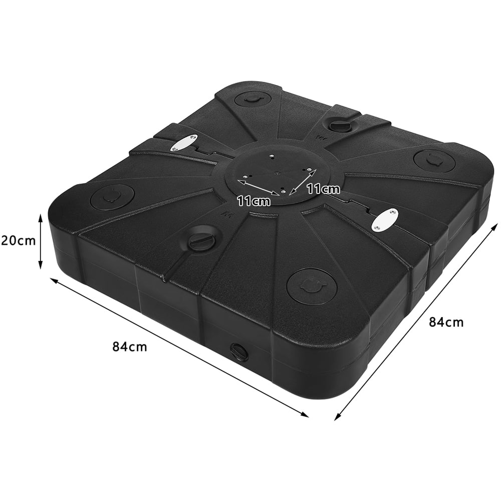 Costway 4 Wheel Parasol Base with Removable Cross Base Image 9