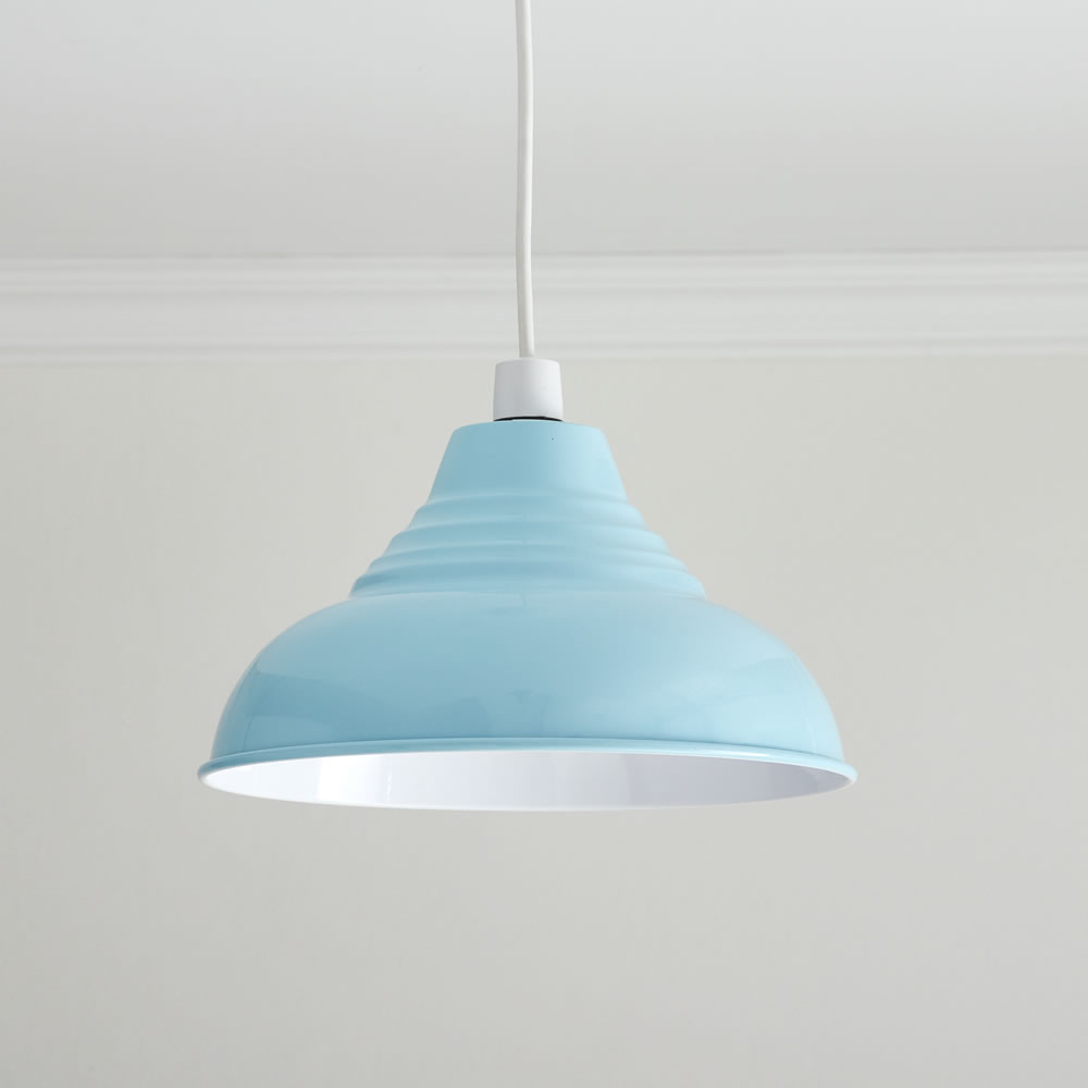 Wilko Vintage Duck Egg Pendant Light Shade Image 1