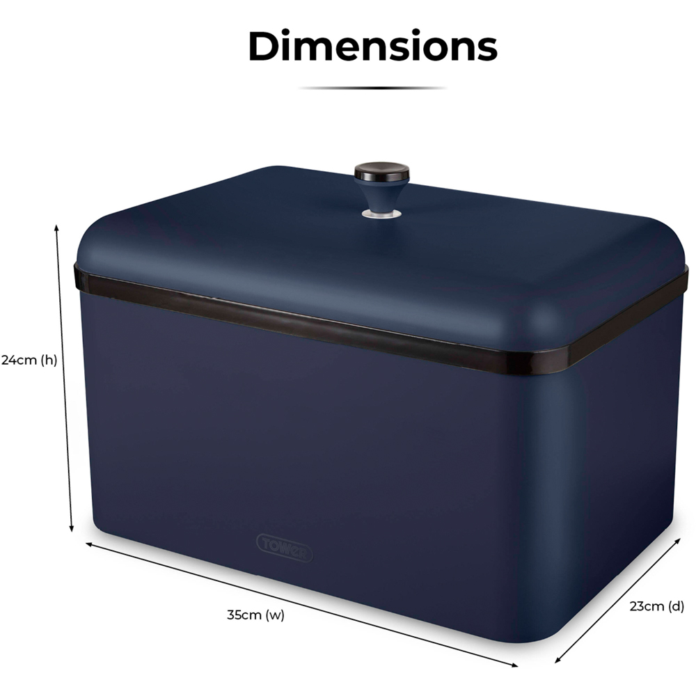 Tower Sera Midnight Blue Bread Bin Image 9