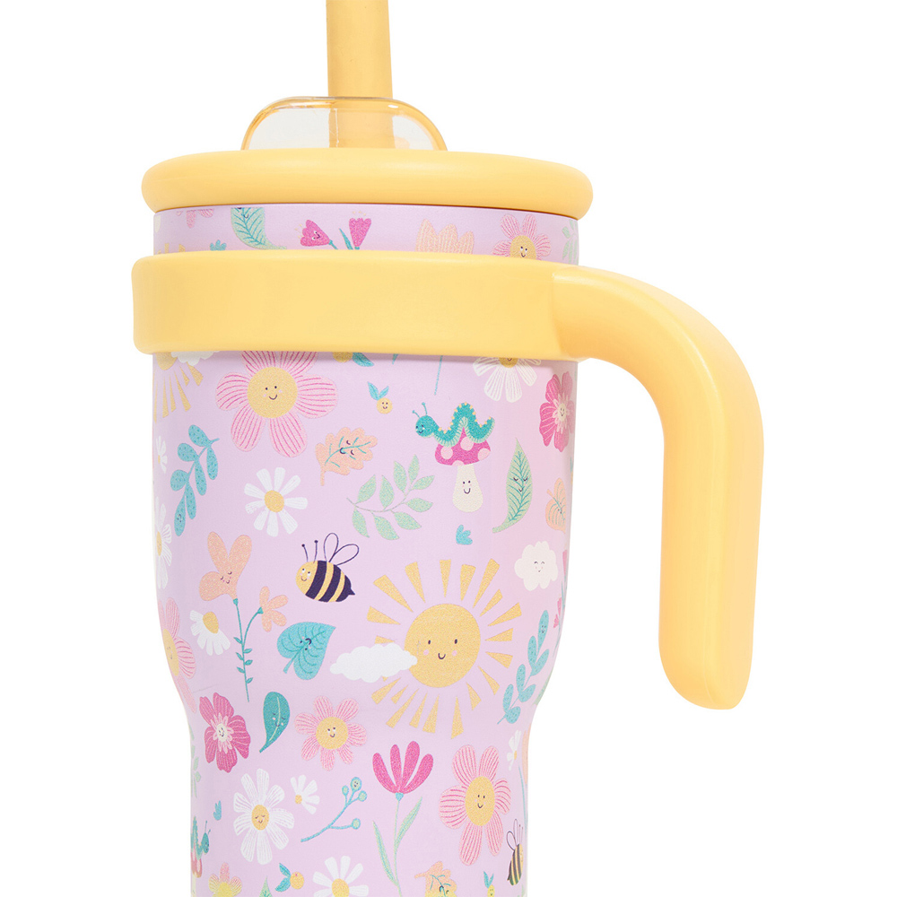 Kids Floral Printed Leakproof Tumbler Image 7