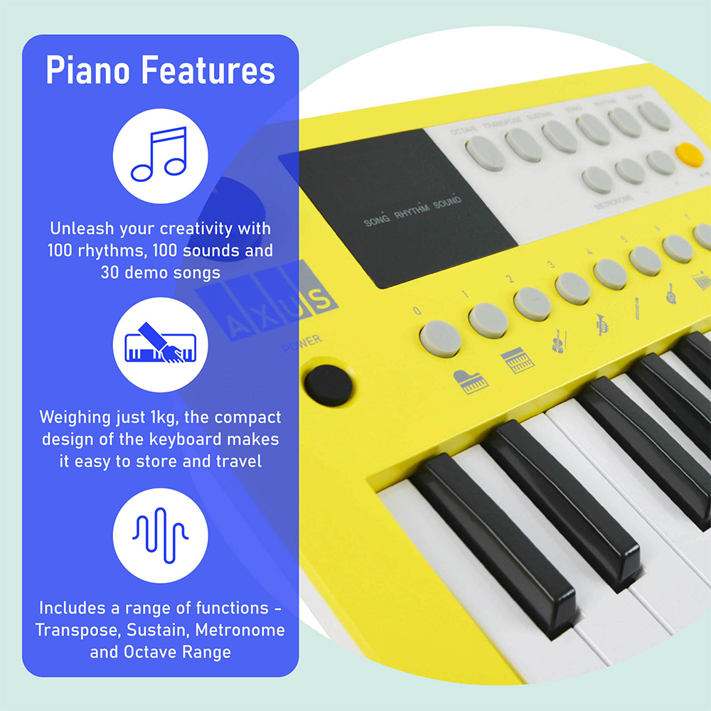 AXUS 37 Key Sunrise Yellow Mini Keyboard Image 3