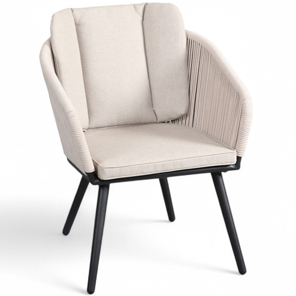 Royalcraft Bali 6 Seater Oval Ceramic Rope Dining Set Image 4