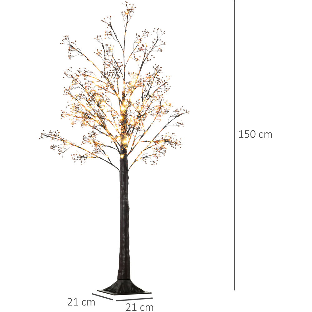 Everglow Brown Artificial Gypsophila Blossom Tree Light 5ft Image 7