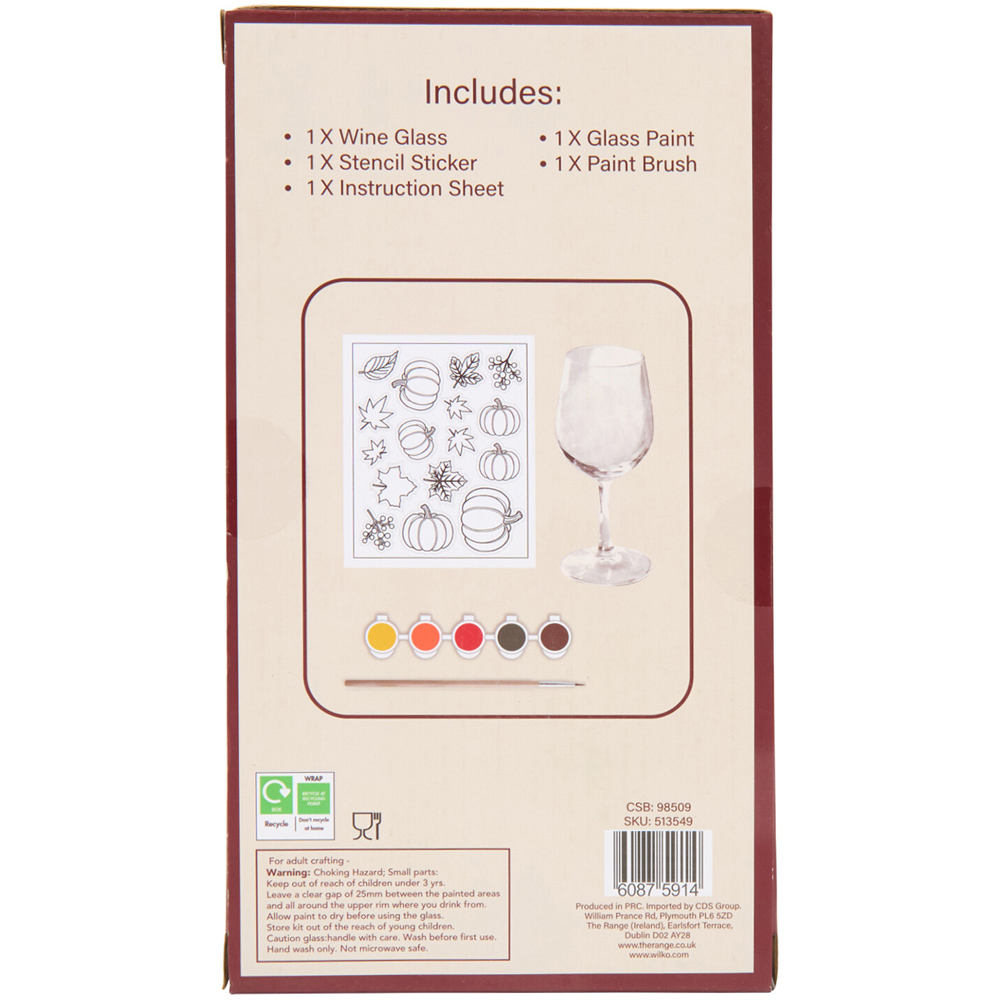 Paint Your Own Autumn Wine Glass Kit Image 4