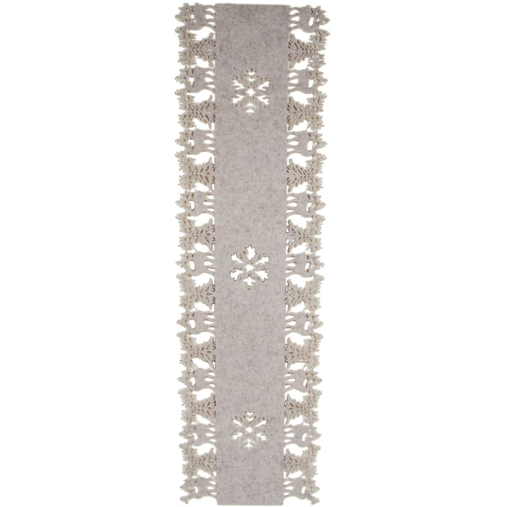 Festive Felt Table Runner - Grey Image 1