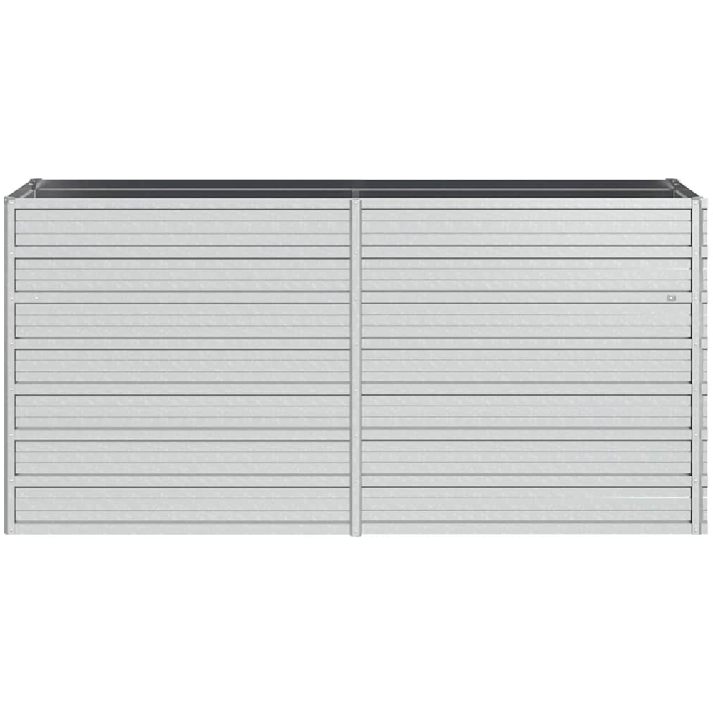 vidaXL Silver Galvanised Steel Raised Garden Bed 160 x 40 x 77cm Image 3