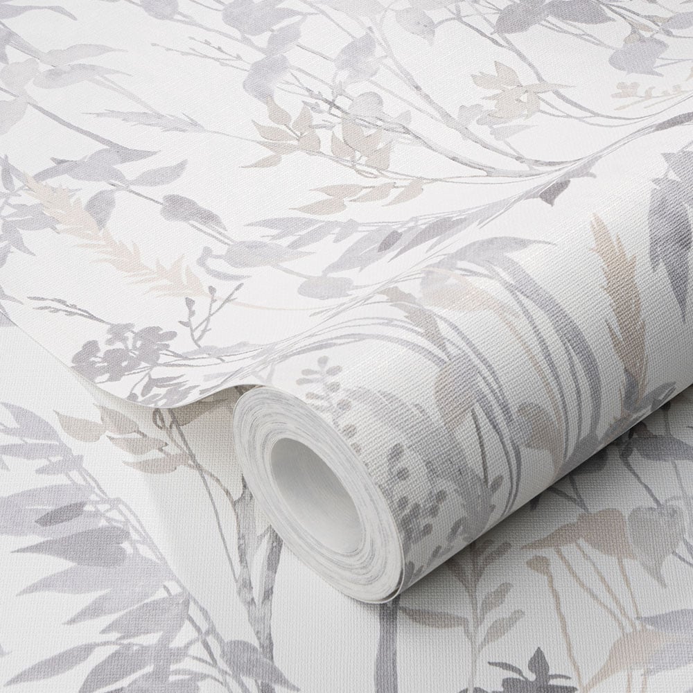 Erismann Meadow Floral Leaves Natural Wallpaper Image 2