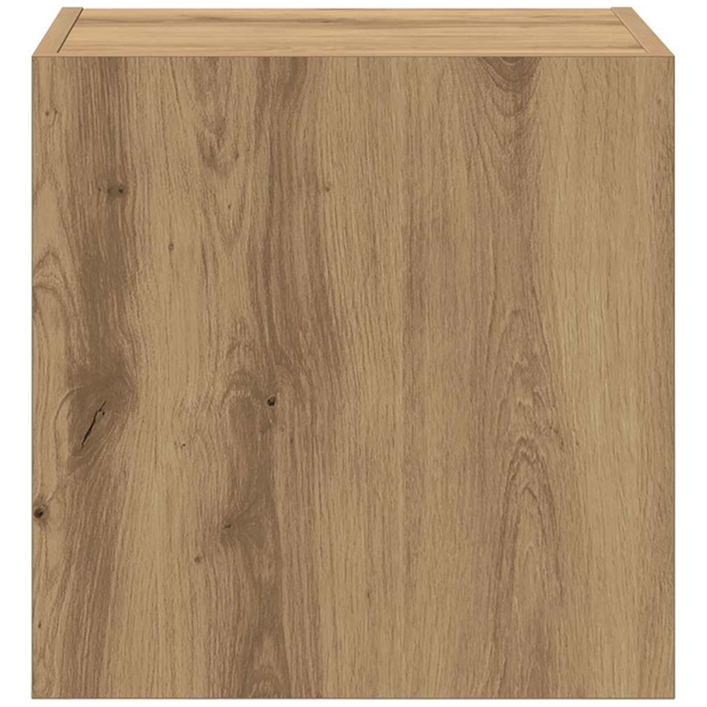 vidaXL Single Door Artisan Oak Wall Mounted Square TV Cabinet Image 6