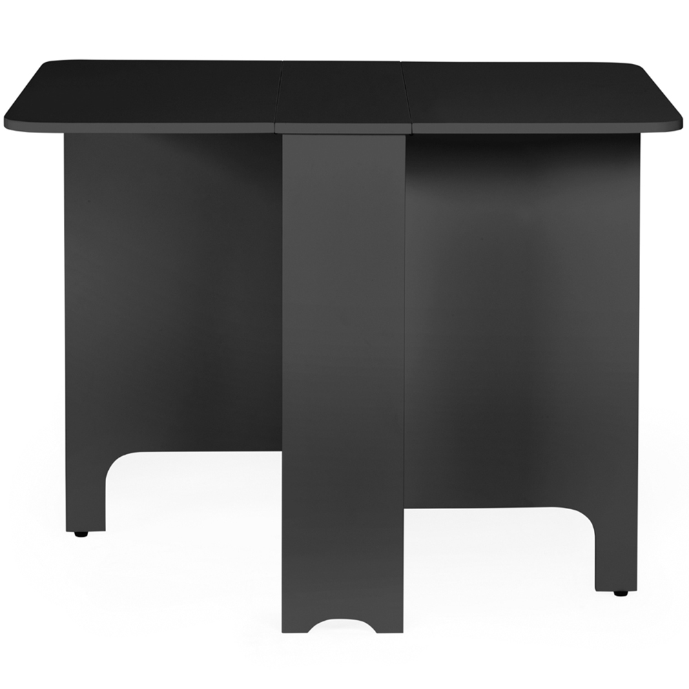 Julian Bowen Gatan 2 Seater Black Small Gateleg Table Set Image 2