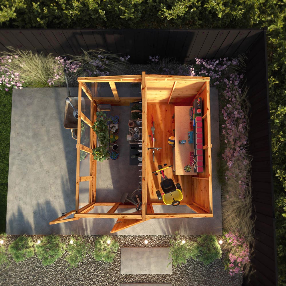 Mercia Woodsman Glass Apex 8 x 8ft Greenhouse Image 6