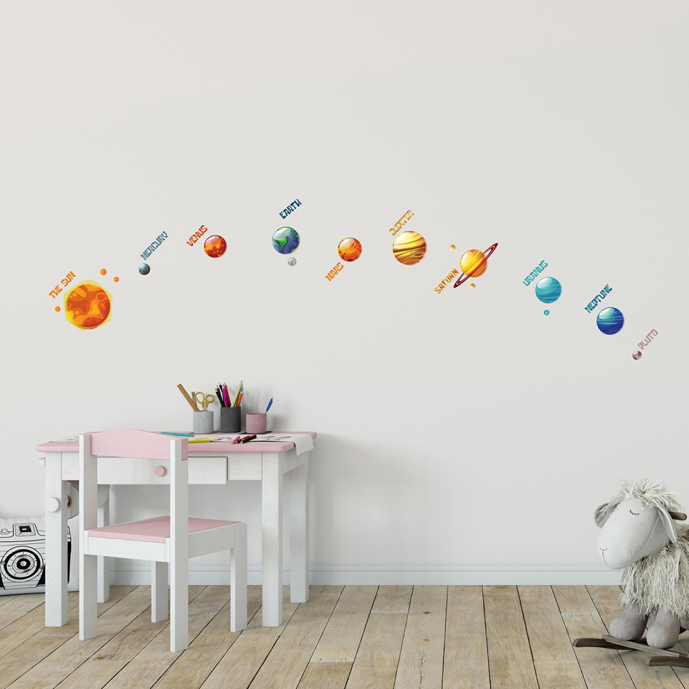 Walplus Colourful Solar System Kids Bedroom Wall Stickers Image 3