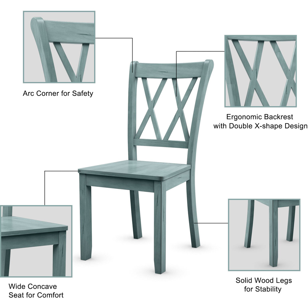 Costway Set of 2 Wooden Dining Chair Image 8