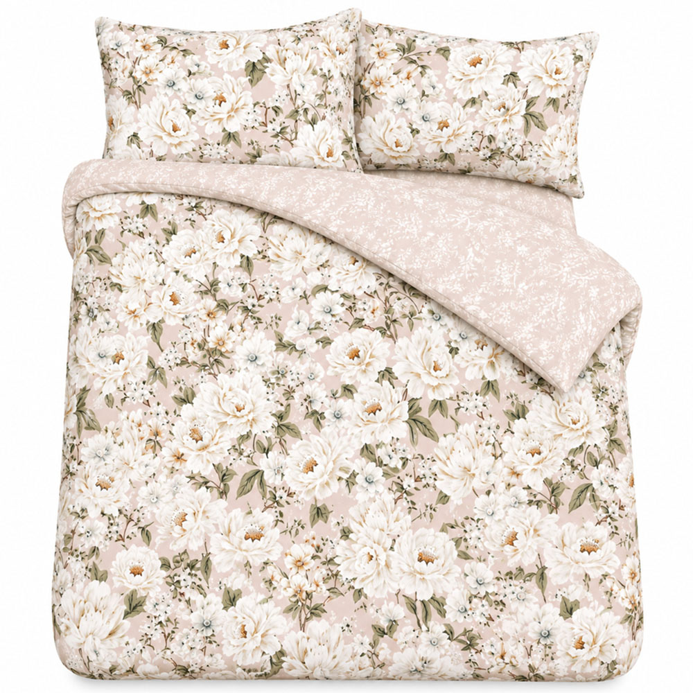Smart Living Double Blush Pink Elegant Blooms Duvet Set Image 2