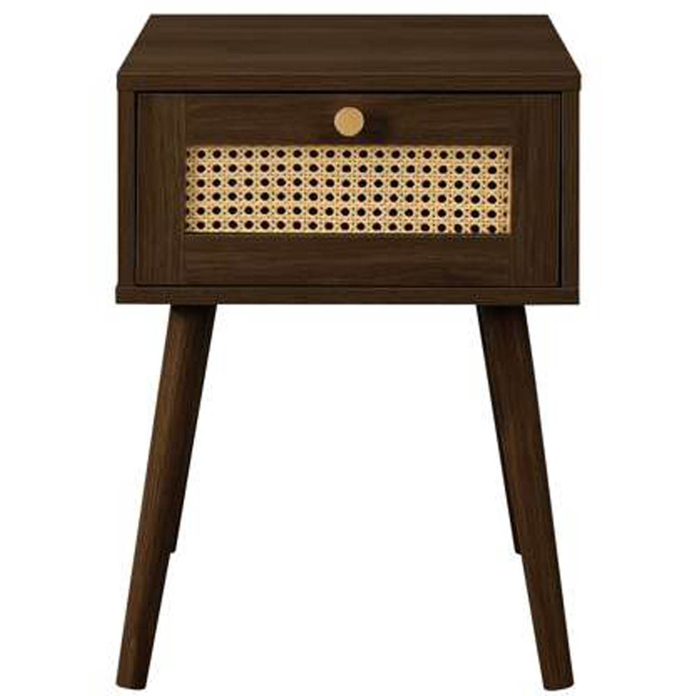 Croxley Single Drawer Rattan Bedside Table Image 4