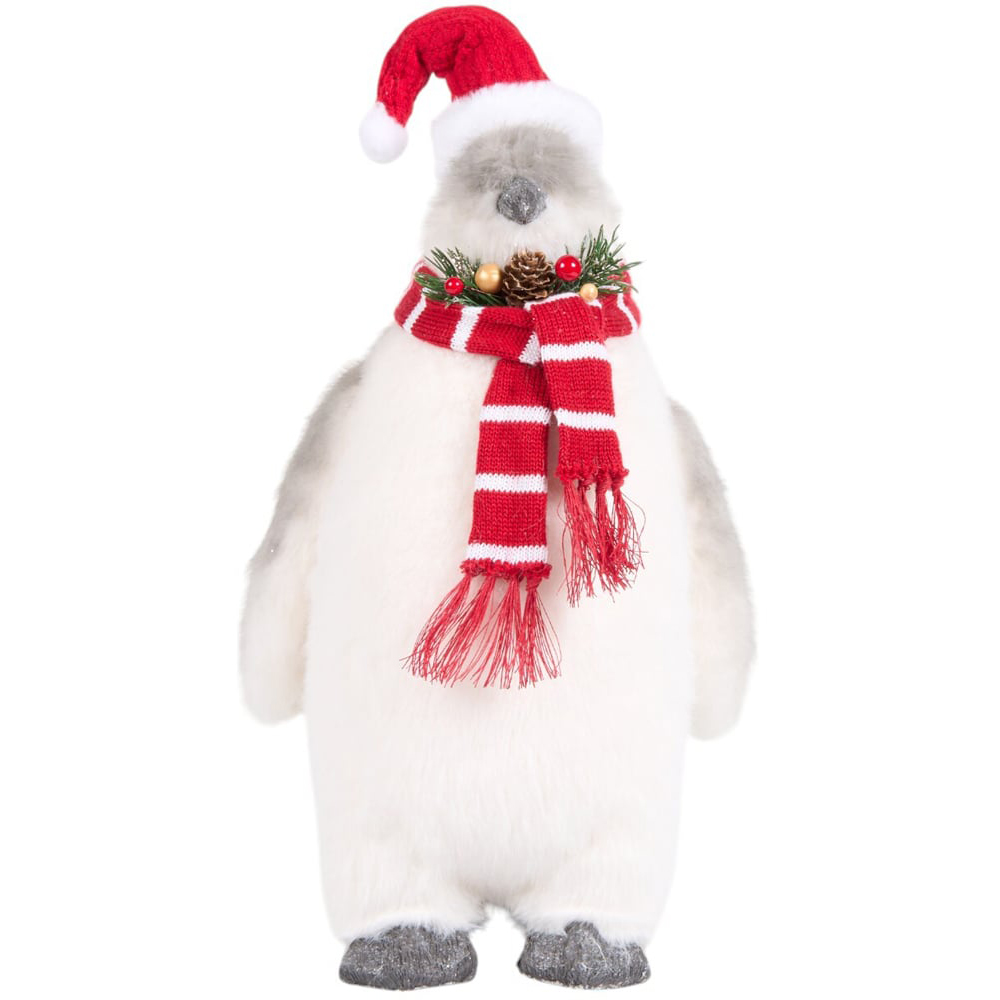 Wrapped Up Christmas PenguinWhite and Grey Image 1