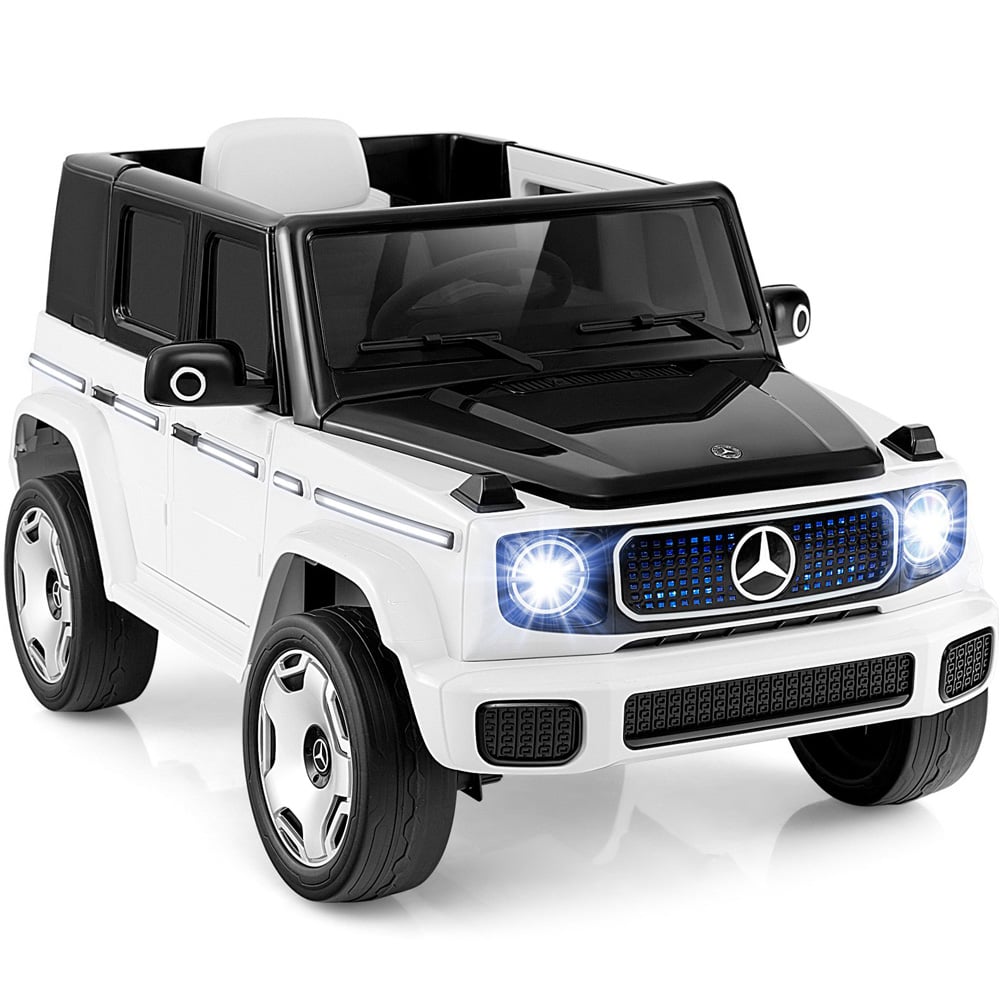 Costway Kids White Licensed Mercedes Benz EQG Ride On Car 12V Image 3