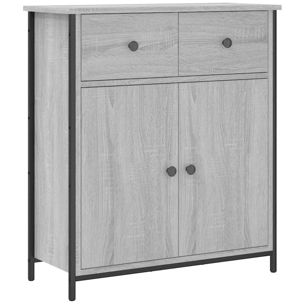 vidaXL 2 Door 2 Drawer Grey Sonoma Wooden Sideboard Image 2