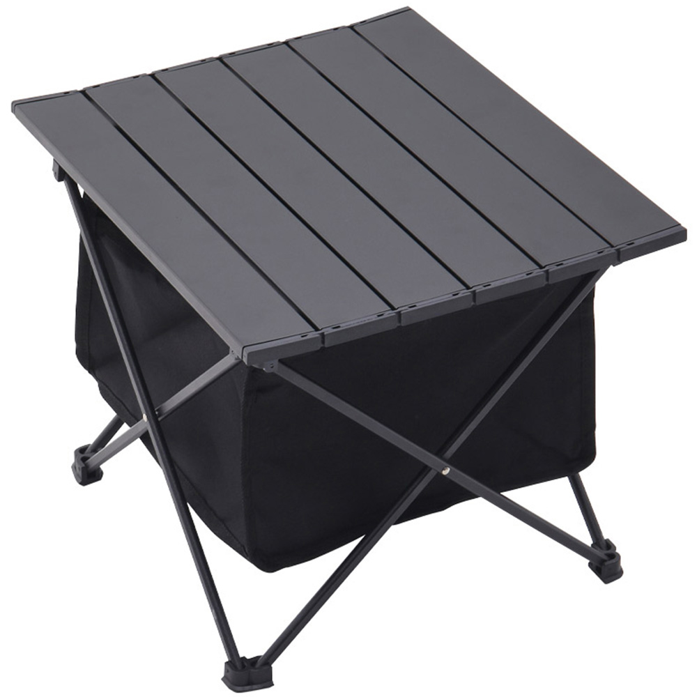 Living and Home Aluminium 1.2ft Portable Camping Table Black Image 5