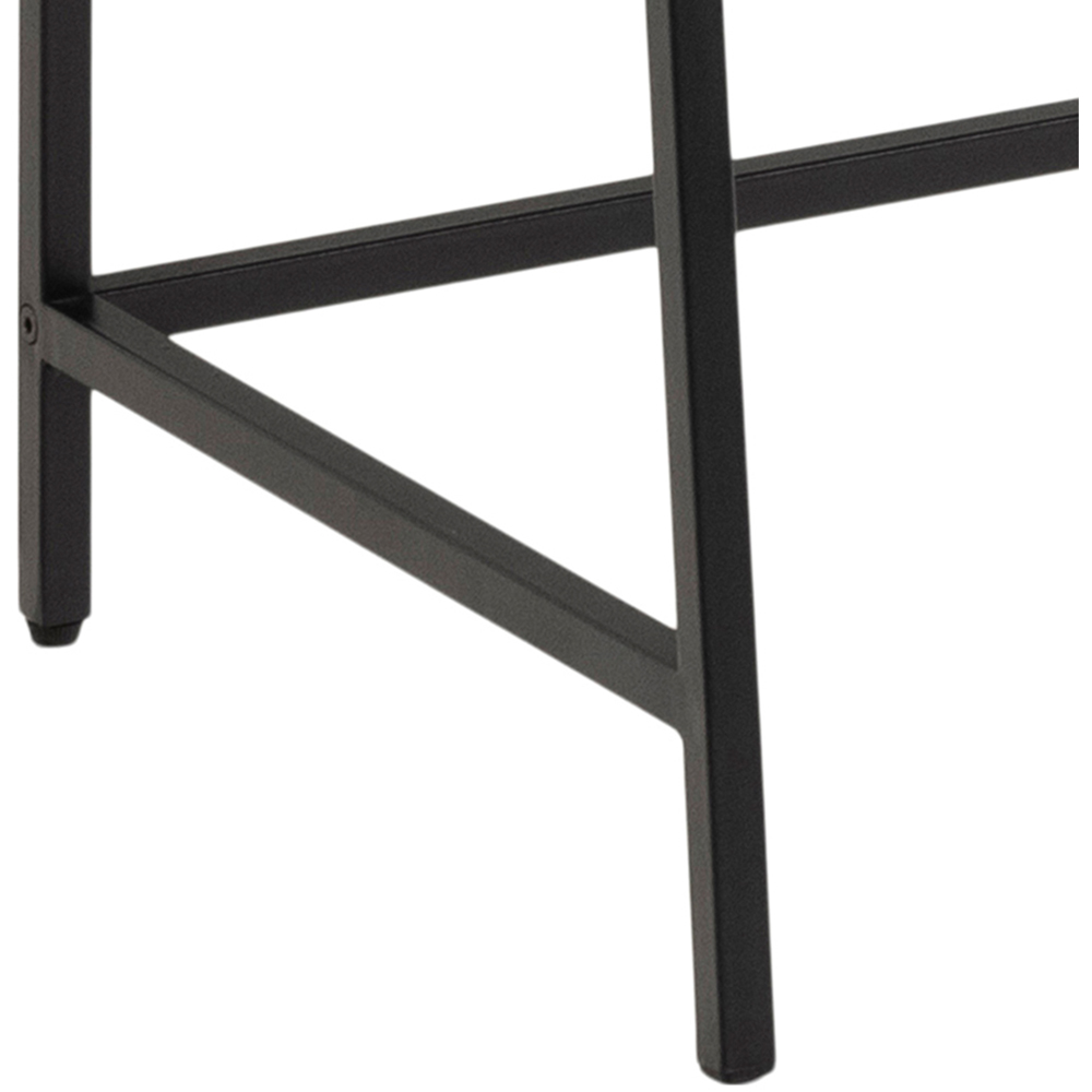 Florence Seaford Single Drawer 3 Shelf Oak and Black Bookcase Image 7