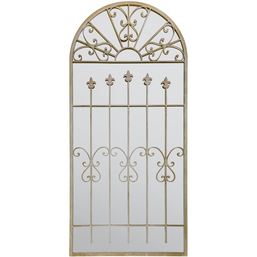 MirrorOutlet The Somerley Stone Rustic Metal Gothic Wall Mirror 160 X 75cm Image 1