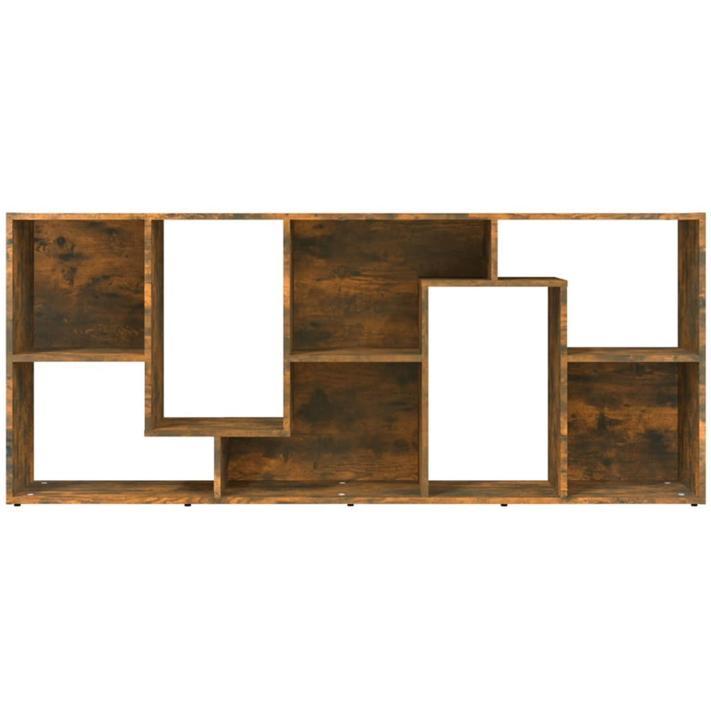 vidaXL 8 Shelf Smoked Oak Bookcase Image 4