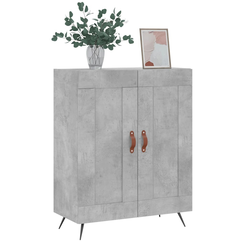 vidaXL 2 Door Concrete Grey Sideboard Image 3
