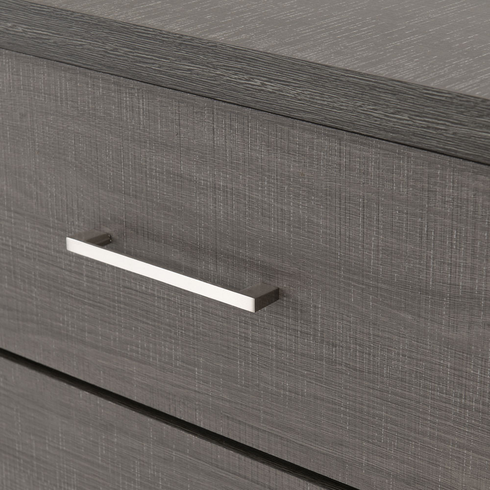 Seconique Lisbon 3 Drawer Black Wood Grain Storage Chest Image 5