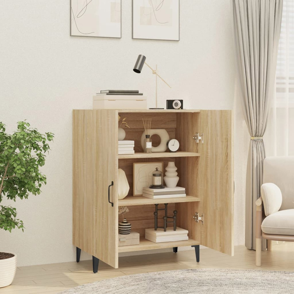 vidaXL 2 Door Sonoma Oak Sideboard Image 6