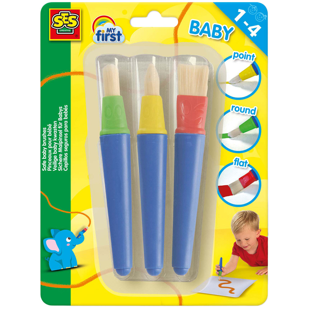 SES Creative My First 3 Pack Safe Baby Brush Set Image 1