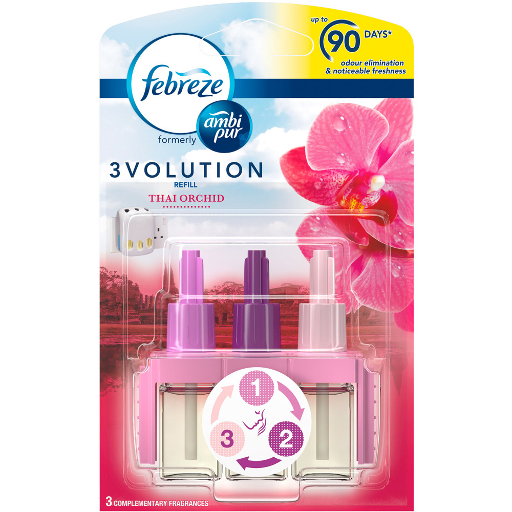 Febreze 3Volution Thai Orchid Plug In Air Freshener Refill 20ml Image