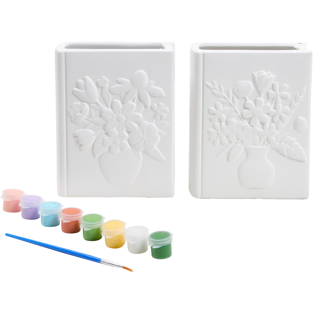 Paint Your Own Book Vase Kit White Image 4