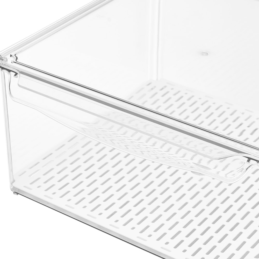 Living and Home 10 Piece Clear Stackable Fridge Storage Organiser Set Image 4