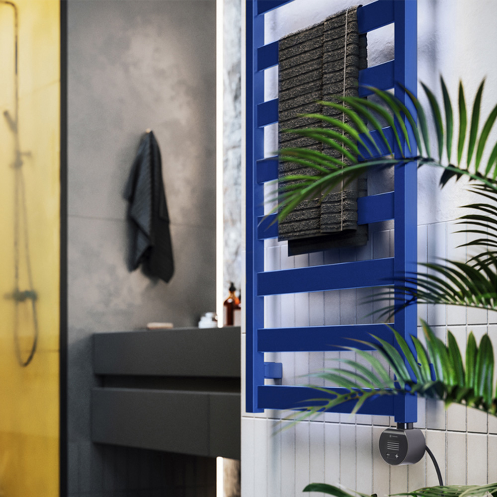 Terma Vivo Denim Electric Towel Rail with VEO Element Controller 1630 x 500mm Image 6