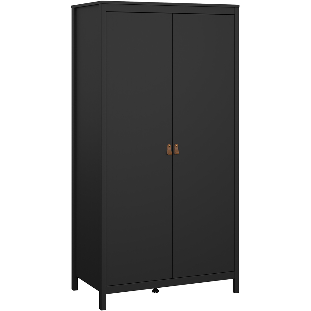Florence Barcelona 2 Door Matt Black Wardrobe Image 2