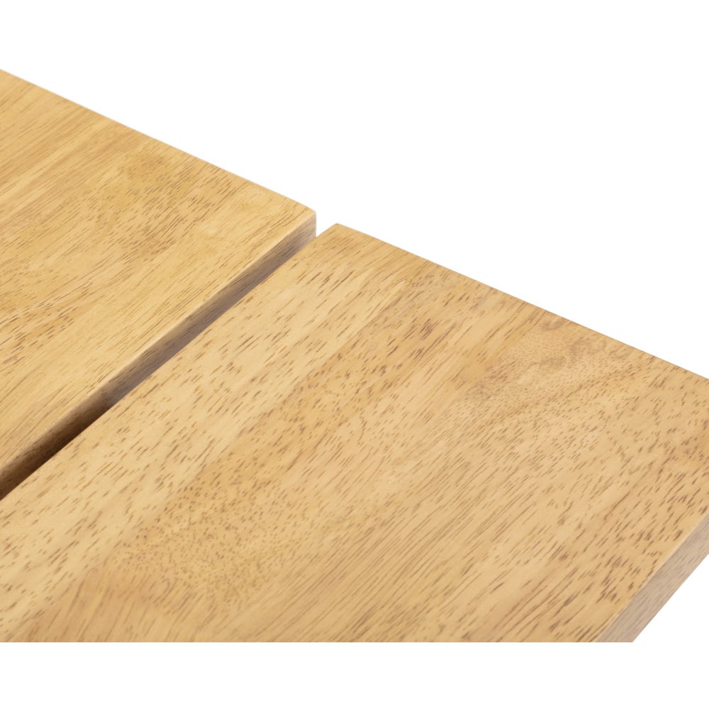 Julian Bowen Hockley 2 Seater Black and Oak Dining Bench Image 5