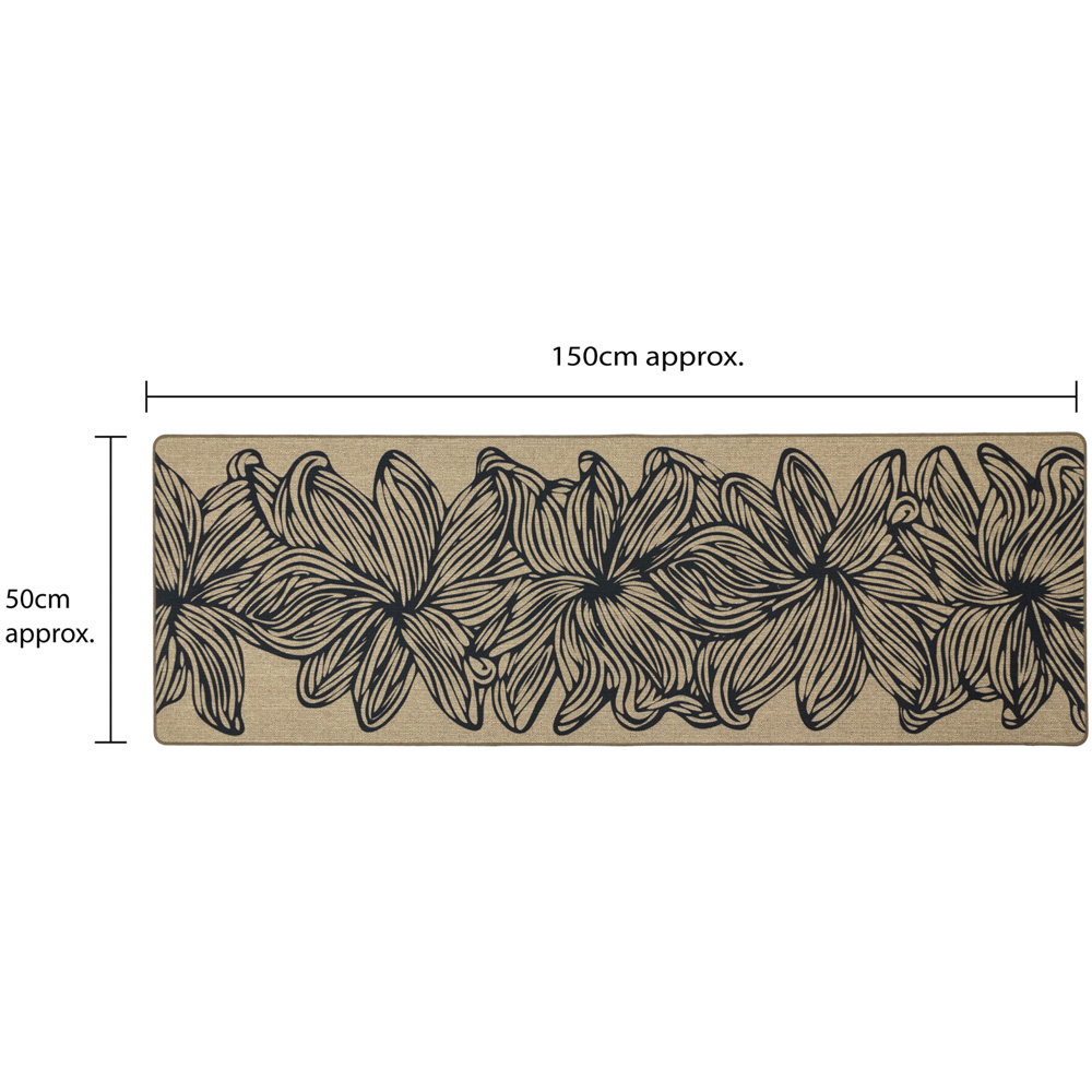 JVL Elegance Flowers Rubber Backed Door Runner 50 x 150cm Image 9
