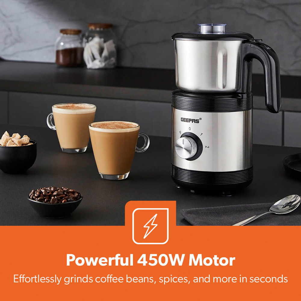 Geepas GCG41016UK Stainless Steel Jar Electric Wet and Dry Food Processor 450W Image 3